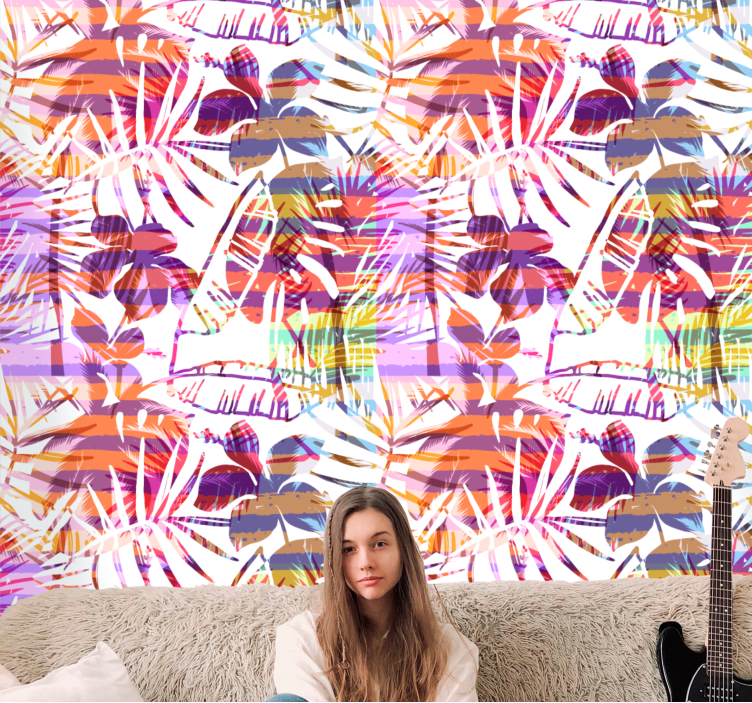 Vibrant Floral Patterns flower wallpaper - TenStickers