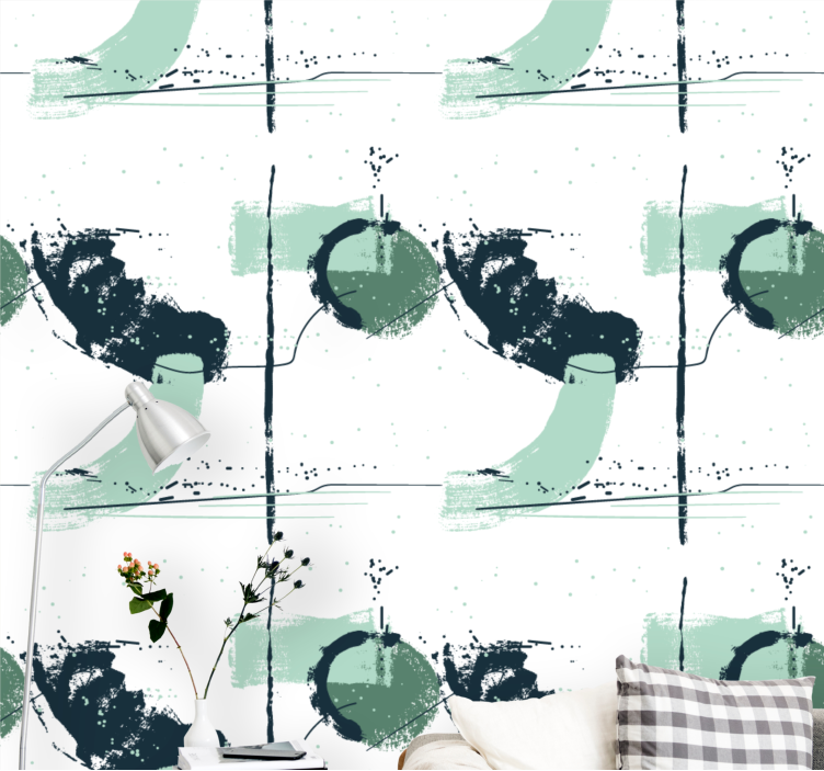 Wallpaper abstract geometric shapes - TenStickers