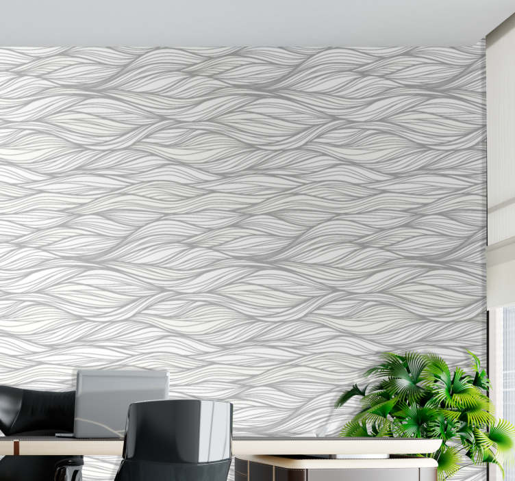 Wavy Lines wallpaper abstract - TenStickers