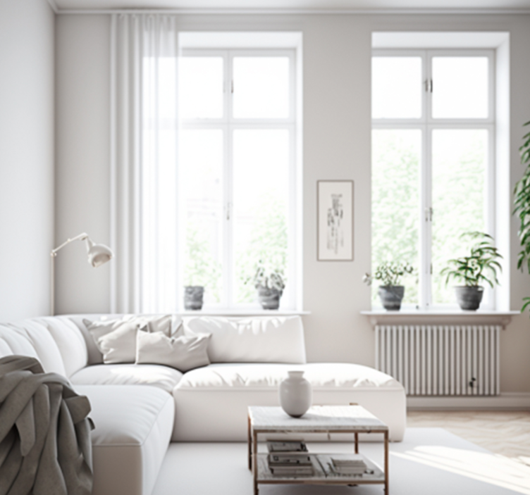 White wall paper for wall - TenStickers