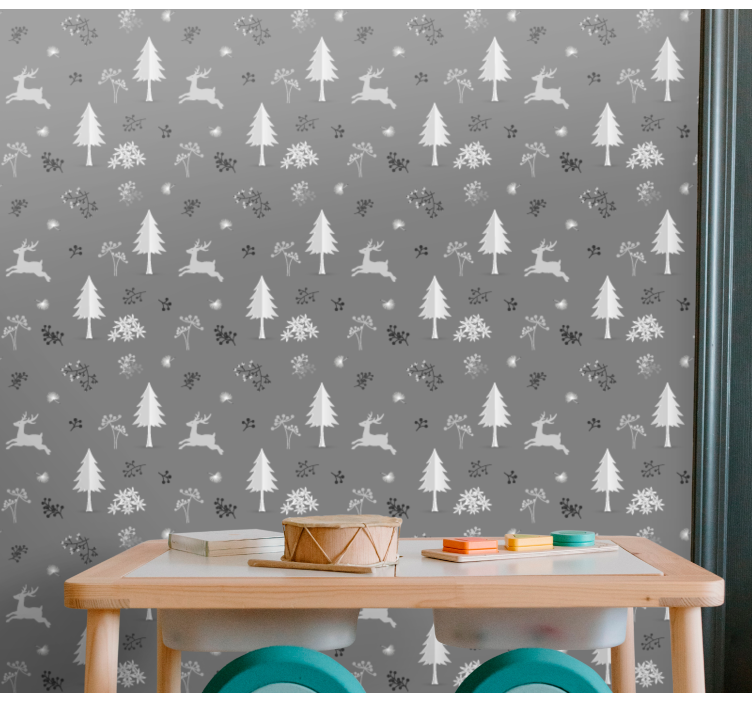 Winter Scenery Motif christmas wallpaper - TenStickers