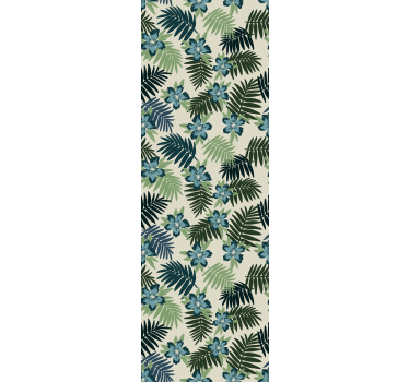 Tropical botanical pattern leaf wallpaper - TenStickers
