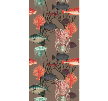 Underwater Marine Life fish wallpaper - TenStickers