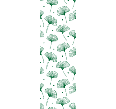 Ginkgo verde elegante leaf wallpaper - TenStickers