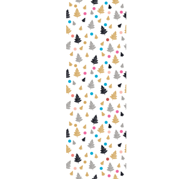 Colorful pine pattern tree wallpaper - TenStickers