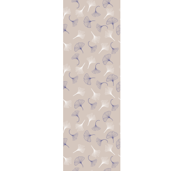 Delicate pastel Ginko leaf wallpaper - TenStickers