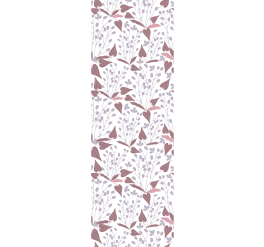 Delicate heart motif leaf wallpaper - TenStickers