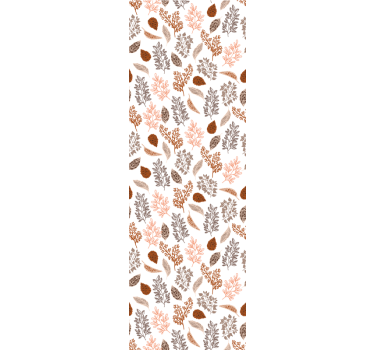 Autumn botanical scatter leaf wallpaper - TenStickers