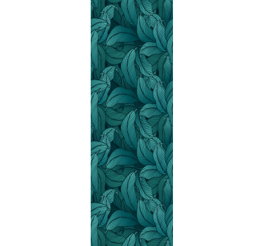 Stylised green arrangement leaf wallpaper - TenStickers