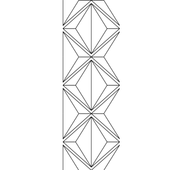 Stylised diamond shapes geometric wallpaper - TenStickers