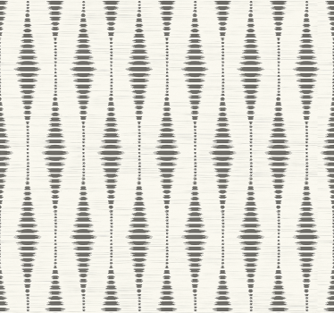 "Rabaul Ikat" grey and beige shapes wallpaper - TenStickers