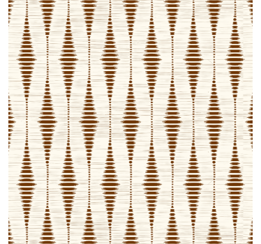chocolate brown rabaul ikat shapes wallpaper - TenStickers