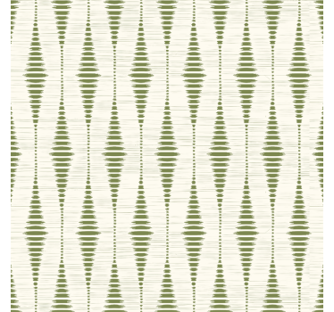 moss green rabaul ikat shapes wallpaper - TenStickers