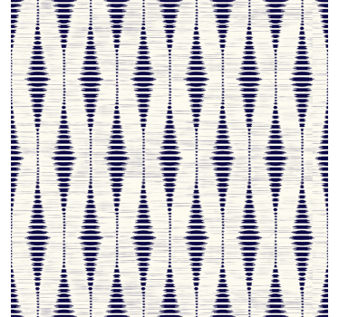 navy blue rabaul ikat shapes wallpaper - TenStickers
