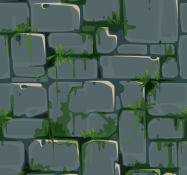 Green Leafy Brick wallpaper - TenStickers