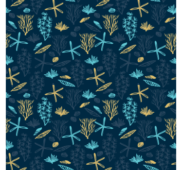 Bedroom wallpaper colorful ocean floor design - TenStickers