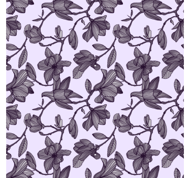 Cute magnolia design bedroom wallpaper - TenStickers