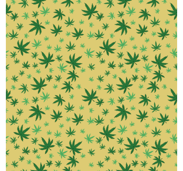 Bedroom wallpaper seamless cannabis design - TenStickers