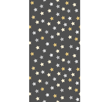 Bedroom wallpaper golden stars kallax design - TenStickers