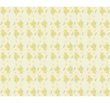 Bedroom wallpaper mimosa pattern light - TenStickers