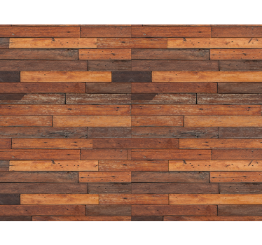 Bedroom wallpaper with rustic plank texture - TenStickers