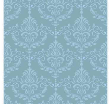 Blue elegant baroque bedroom wallpaper - TenStickers