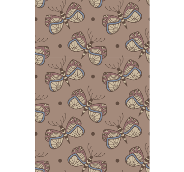 Bedroom wallpaper inspirational vintage butterfly win - TenStickers