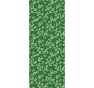 Bedroom wallpaper green magnolia twig design - TenStickers