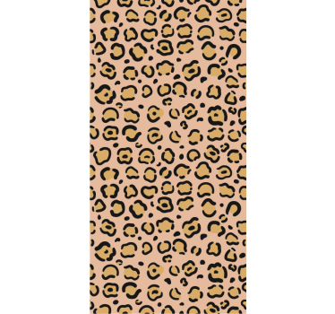 Bedroom wallpaper leopard pastel color print - TenStickers