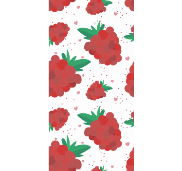 Bedroom wallpaper berries watercolor stain pattern - TenStickers