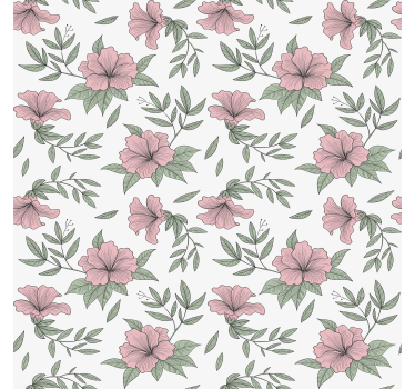 Bedroom wallpaper with floral pattern design - TenStickers