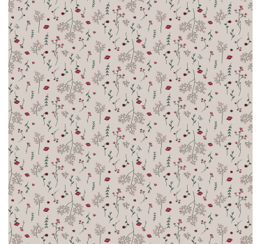 Bedroom wallpaper floral print design - TenStickers