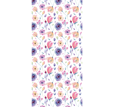 Bedroom wallpaper floral bloom design - TenStickers
