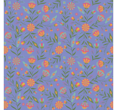 Bedroom wallpaper floral pattern design - TenStickers