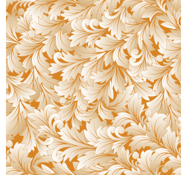 Bedroom wallpaper ornate leaf design - TenStickers