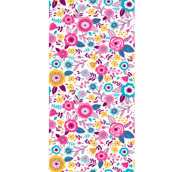 Bedroom wallpaper vibrant botanical inspiration - TenStickers