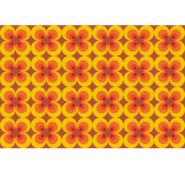 Office wallpaper 70s retro circles - TenStickers