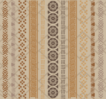 Office wallpaper puzzle stamp effect in brown - TenStickers