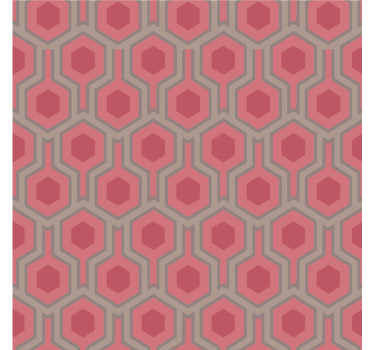 Office wallpaper 70s pink hexagons - TenStickers