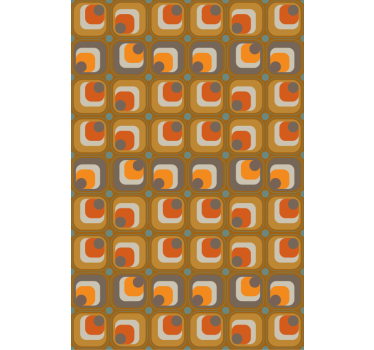 Office wallpaper 70s retro squares pattern - TenStickers
