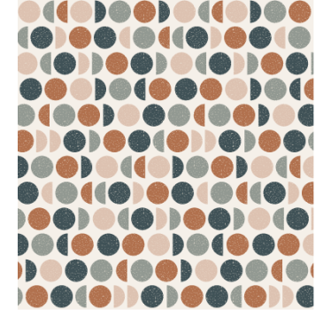 Geometric wallpaper retro dots design - TenStickers