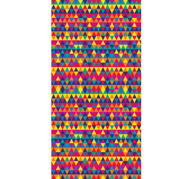 Geometric wallpaper colorful triangles pattern - TenStickers