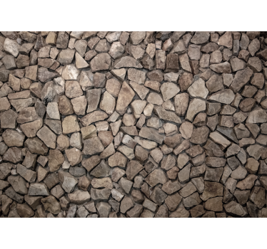 Stone effect wallpaper rustic style 3d stones - TenStickers