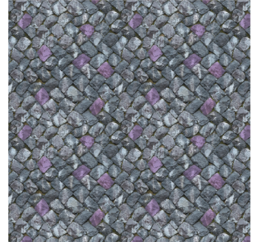 Stone effect wallpaper kawaii style irregular stones - TenStickers