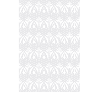 Scandinavian wallpaper white and grey leaf pattern - TenStickers