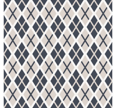 Scandinavian wallpaper rhombus pattern - TenStickers