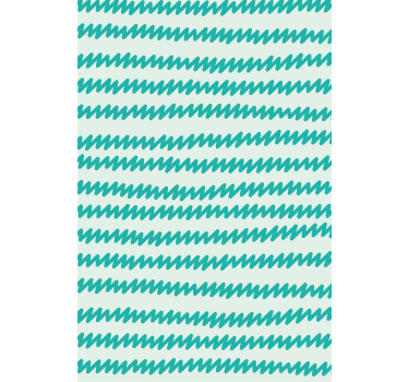 Scandinavian wallpaper aquamarine white zigzag design - TenStickers