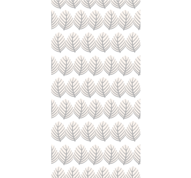 Scandinavian wallpaper grey leaf pattern design - TenStickers