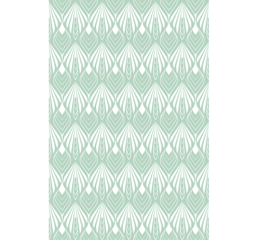 Scandinavian wallpaper pastel green leaves pattern - TenStickers