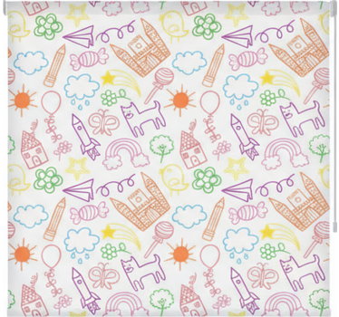 Scandinavian wallpaper playful doodle design - TenStickers